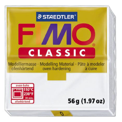 Полимерная глина FIMO Classic, белая, 56г, FIMO [8000-0] Полимерная глина FIMO Classic, белая, 56г, FIMO [8000-0]
