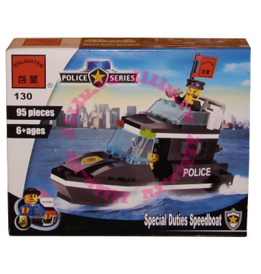 Конструктор &#039;Полицейский катер&#039; из серии &#039;Police (Полиция)&#039;, Brick [130] Конструктор 'Полицейский катер' из серии 'Police (Полиция)', Brick [130]
