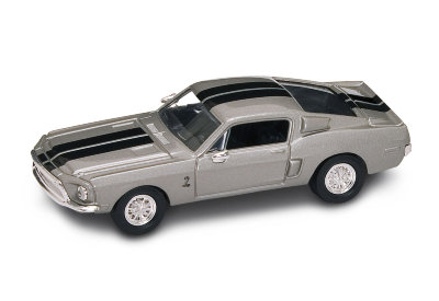 Модель автомобиля Shelby GT 500-KR 1968, серебристая, 1:43, Yat Ming [94214S] Модель автомобиля Shelby GT 500-KR 1968, серебристая, 1:43, Yat Ming [94214S]
