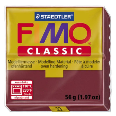 Полимерная глина FIMO Classic, бордо, 56г, FIMO [8000-23] Полимерная глина FIMO Classic, бордо, 56г, FIMO [8000-23]