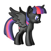 Коллекционная мини-пони 'Черная Принцесса Сумеречная Искорка' (Twilight Sparkle Princess Black), из виниловой серии Mystery Mini 2, My Little Pony, Funko [4477-08]