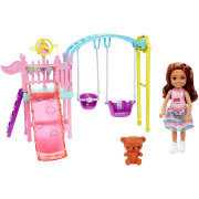 Игровой набор 'Качели и горка' с куклой Челси (Chelsea), Barbie, Mattel [FXG84]