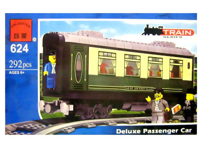 Конструктор 'Пассажирский вагон первого класса' из серии 'Train (Железная дорога)', Brick [624] Конструктор 'Пассажирский вагон первого класса' из серии 'Train (Железная дорога)', Brick [624]
