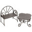 Кукольная садовая миниатюра 'Декоративные мини столик и кресло, коричневые', металлическая, ScrapBerry's [SCB271023] - SCB27102326.jpg