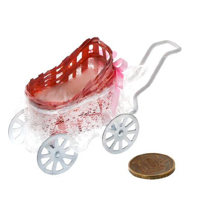 Кукольная миниатюра 'Детская коляска', 1:12, Art of Mini [AM0101015] Кукольная миниатюра 'Детская коляска', 1:12, Art of Mini [AM0101015]