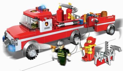 * Конструктор &#039;Пожарный автомобиль с прицепом&#039; из серии &#039;Fire-Fighting (Пожарные)&#039;, BaBlock [8303] Конструктор 'Пожарный автомобиль с прицепом' из серии 'Fire-Fighting (Пожарные)', BaBlock [8303]