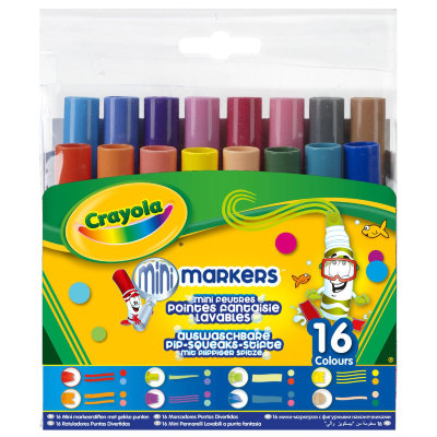 Мини-фломастеры с узорными наконечниками, 16 штук, Crayola [58-8709] Мини-фломастеры с узорными наконечниками, 16 штук, Crayola [58-8709]