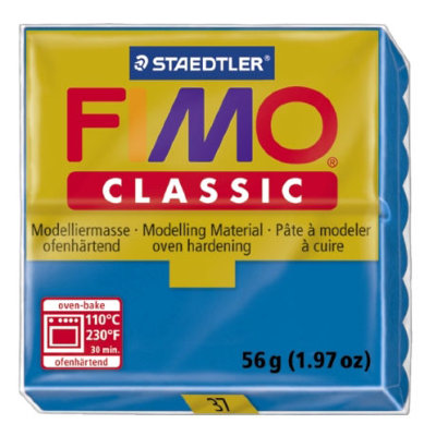 Полимерная глина FIMO Classic, синяя, 56г, FIMO [8000-37] Полимерная глина FIMO Classic, синяя, 56г, FIMO [8000-37]