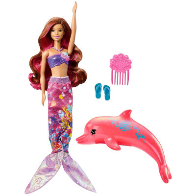 Кукла Барби &#039;Русалка 2-в-1 и дельфин&#039;, из серии &#039;Dolphin Magic&#039;, Barbie, Mattel [FBD64] Кукла Барби 'Русалка 2-в-1 и дельфин', из серии 'Dolphin Magic', Barbie, Mattel [FBD64]