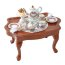 Столик с чайным сервизом, дерево-фарфор, 1:12, Reutter Porzellan [001.785/1] - 017851.jpg