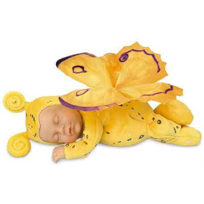 Кукла &#039;Спящий младенец-бабочка (желтая, большие крылья)&#039;, 23 см, Anne Geddes [579113] Кукла 'Спящий младенец-бабочка (желтая)', 23 см, Anne Geddes [579113]