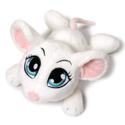 Мягкая игрушка 'Мышка белая', лежачая, 25 см, коллекция 'Влюблённые сердца', NICI [37768]