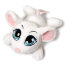 Мягкая игрушка 'Мышка белая', лежачая, 25 см, коллекция 'Влюблённые сердца', NICI [37768] - 37768.jpg