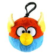 Мягкая игрушка-брелок 'Коричнево-голубая космическая злая птичка' (Angry Birds Space - Red Bird), 8 cм, Commonwealth Toys [92677-BB]