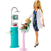 Игровой набор с куклой Барби 'Стоматолог', из серии 'Я могу стать', Barbie, Mattel [FXP16]