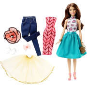 Кукла Барби шатенка, из серии 'Сочетай и наряжай' (Mix ‘n Match), Barbie, Mattel [DJW59]