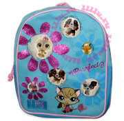 Рюкзак 'Котёнок' Littlest Pet Shop, с кармашками для зверюшек, мини, голубой [38533b]