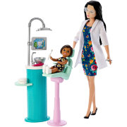 Игровой набор с куклой Барби 'Стоматолог', из серии 'Я могу стать', Barbie, Mattel [FXP17]