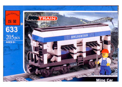 Конструктор 'Вагон для перевозки руды' из серии 'Train (Железная дорога)', Brick [633] Конструктор 'Вагон для перевозки руды' из серии 'Train (Железная дорога)', Brick [633]