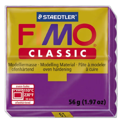 Полимерная глина FIMO Classic, фиолетовая, 56г, FIMO [8000-61] Полимерная глина FIMO Classic, фиолетовая, 56г, FIMO [8000-61]