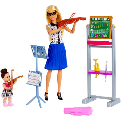Игровой набор с куклой Барби &#039;Учитель музыки&#039;, из серии &#039;Я могу стать&#039;, Barbie, Mattel [FXP18] Игровой набор с куклой Барби 'Учитель музыки', из серии 'Я могу стать', Barbie, Mattel [FXP18]