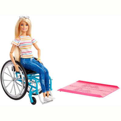 Шарнирная кукла Barbie &#039;Инвалид&#039;, из серии &#039;Мода&#039; (Fashionistas), Mattel [GGL22] Шарнирная кукла Barbie 'Инвалид', из серии 'Мода' (Fashionistas), Mattel [GGL22]