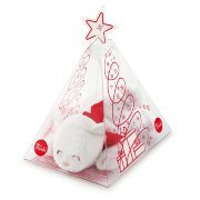 Мягкая игрушка 'Спящая кошка в пирамидке', 9см, специальный рождественский выпуск серии 'Sweet Collection', Trudi [2942-061]