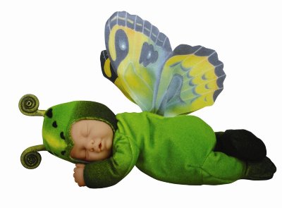 Кукла 'Младенец-бабочка зеленая, спящая', 30 см, Anne Geddes [572114] Кукла 'Младенец-бабочка зеленая, спящая', 30 см, Anne Geddes [572114]