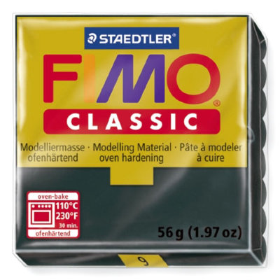 Полимерная глина FIMO Classic, чёрная, 56г, FIMO [8000-9] Полимерная глина FIMO Classic, чёрная, 56г, FIMO [8000-9]