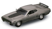 Модель автомобиля Plymouth GTX 1971, серебристая, 1:43, Yat Ming [94218S]