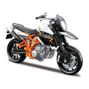 Сборная модель мотоцикла KTM 990 SM, 1:18, черно-бело-оранжевая, Bburago [18-55000-08]