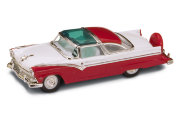 Модель автомобиля Ford Crown Victoria 1955, бело-красная, 1:43, Yat Ming [94202R]