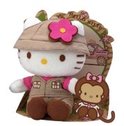 Мягкая игрушка 'Хелло Китти в костюме путешественника' (Hello Kitty), 15 см, Jemini [150856s]