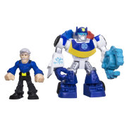 Набор фигурок 'Energize Chase the Police-Bot & Chief Charlie Burns', из серии Transformers Rescue Bots (Боты-Спасатели), Playskool Heroes, Hasbro [A2107]
