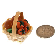 Кукольная миниатюра 'Плетеная корзинка с грибами и овощами', 1:12, Art of Mini [AM0101040]