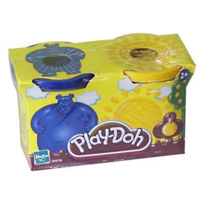 Набор из двух баночек пластилина – желтый и синий, Play-Doh/Hasbro [22578] Набор из двух баночек пластилина – желтый и синий, Play-Doh/Hasbro [22578]