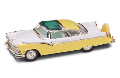 Модель автомобиля Ford Crown Victoria 1955, бело-желтая, 1:43, Yat Ming [94202Y] Модель автомобиля Ford Crown Victoria 1955, бело-желтая, 1:43, Yat Ming [94202Y]