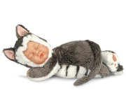 Кукла 'Младенец-кошка серая, спящая', 30 см, Anne Geddes [572122]