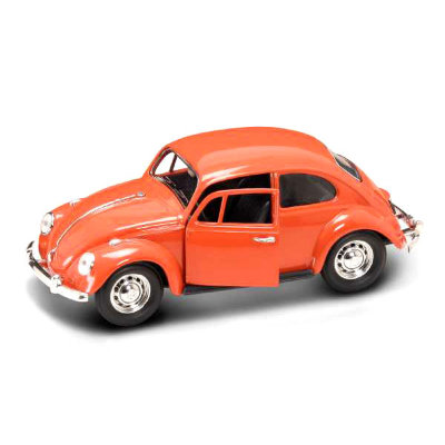 Модель автомобиля Volkswagen Beetle 1967, 1:24, оранжевая, Yat Ming [24202o] Модель автомобиля Volkswagen Beetle 1967, 1:24, оранжевая, Yat Ming [24202o]