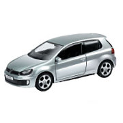 Модель автомобиля Volkswagen Golf GTI серебристая, 1:43, серия 'Top-100', Autotime [34270/34271/34272-11/34264]