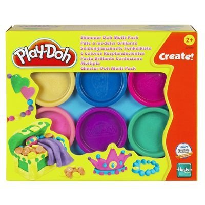Набор из шести баночек сверкающего пластилина разных цветов, Play-Doh/Hasbro [22589] Набор из шести баночек сверкающего пластилина разных цветов, Play-Doh/Hasbro [22589]