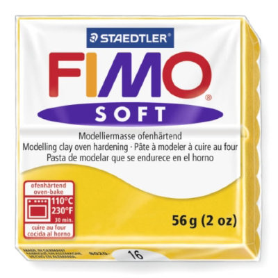 Полимерная глина FIMO Soft Sunyellow, желтая, 56г, FIMO [8020-16] Полимерная глина FIMO Soft Sunyellow, желтая, 56г, FIMO [8020-16]