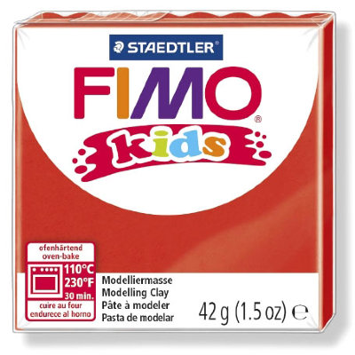 Полимерная глина FIMO Kids, красная, 42г, FIMO [8030-2] Полимерная глина FIMO Kids, красная, 42г, FIMO [8030-2]