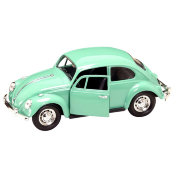Модель автомобиля Volkswagen Beetle 1967, 1:24, зеленая, Yat Ming [24202g]