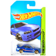 Модель автомобиля 'Nissan Skyline GT-R (R34)', синий металлик, HW Workshop, Hot Wheels [BFV55]