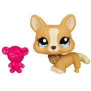 Одиночная сверкающая зверюшка 2011 - Корги, Littlest Pet Shop, Hasbro [26598]