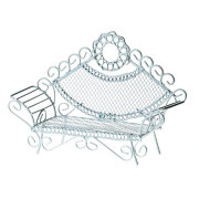 Кукольная садовая миниатюра 'Декоративная кровать с треугольной спинкой', металлическая, ScrapBerry's [SCB27035]