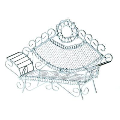 Кукольная садовая миниатюра &#039;Декоративная кровать с треугольной спинкой&#039;, металлическая, ScrapBerry&#039;s [SCB27035] Кукольная садовая миниатюра 'Декоративная кровать с треугольной спинкой', металлическая, ScrapBerry's [SCB27035]