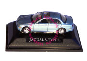 Модель автомобиля Jaguar S-Type R 1:72, голубой металлик, в пластмассовой коробке, Yat Ming [73000-12]