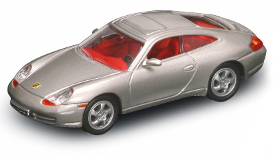 Модель автомобиля Porsche 996 Carrera2, серебристая, 1:43, Yat Ming [94221S] Модель автомобиля Porsche 996 Carrera2, серебристая, 1:43, Yat Ming [94221S]